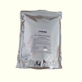 Lykke Softeispulver Sahnegeschmack 2,5kg | 7-9 Liter fertige Mischung | Eis Pulver für Softeismaschine - cremiges Softeis für Zuhause & Gastronomie - Eispulver mit Sahnegeschmack