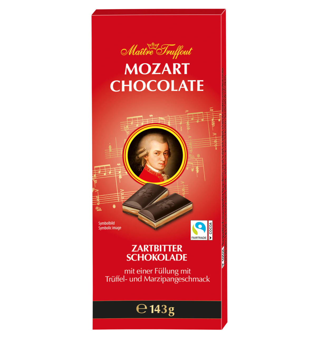 Maître Truffout Mozart Zartbitterschokolade Tafel 143g