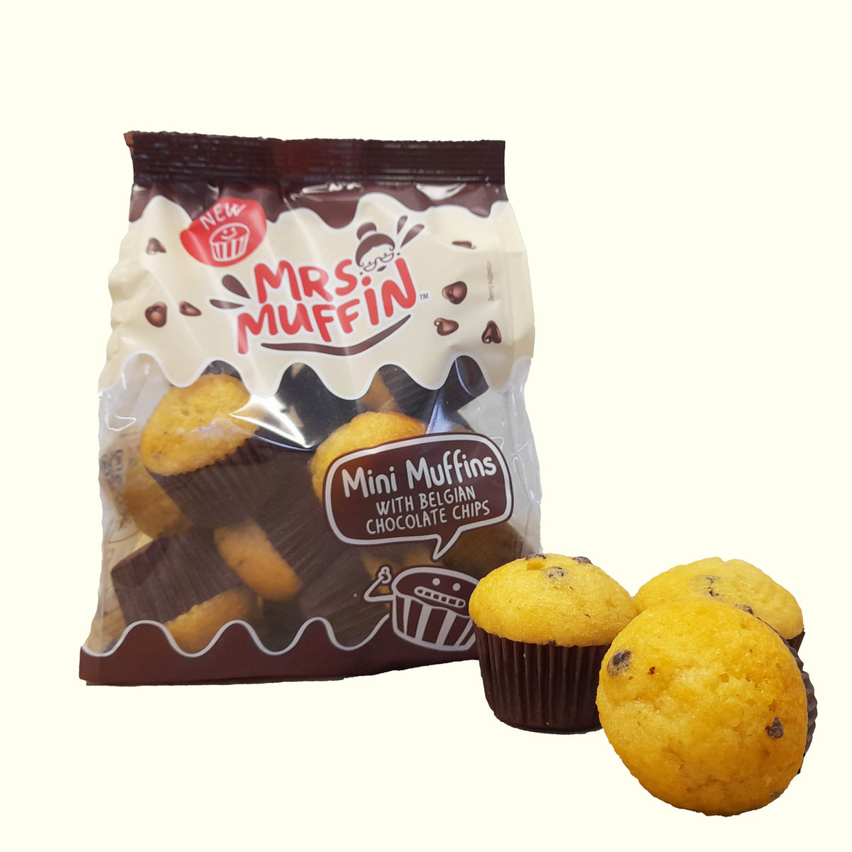 Mrs. Muffin Mini Muffins with Belgian Chocolate Chips 225g