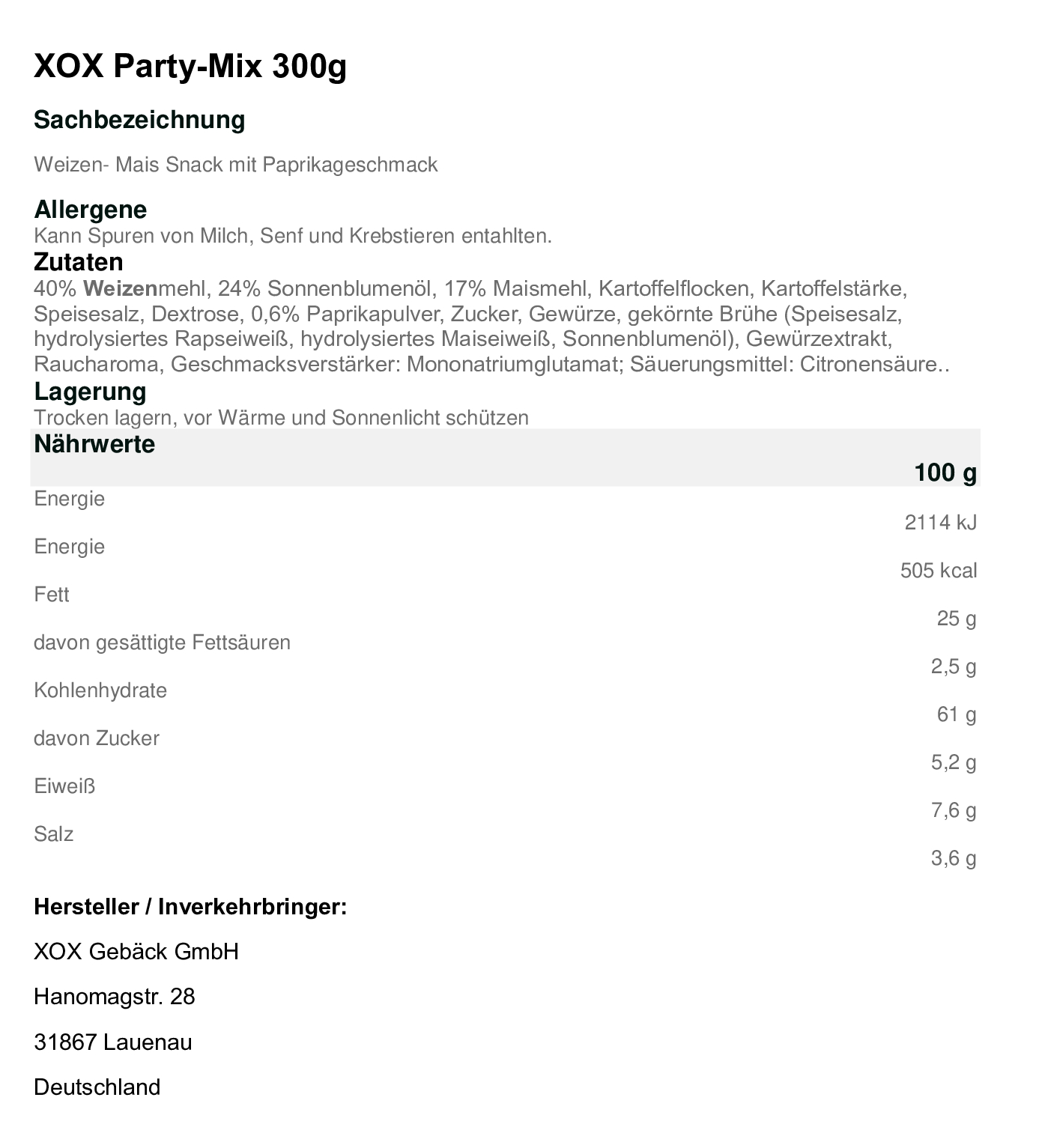 XOX Party Mix 300g