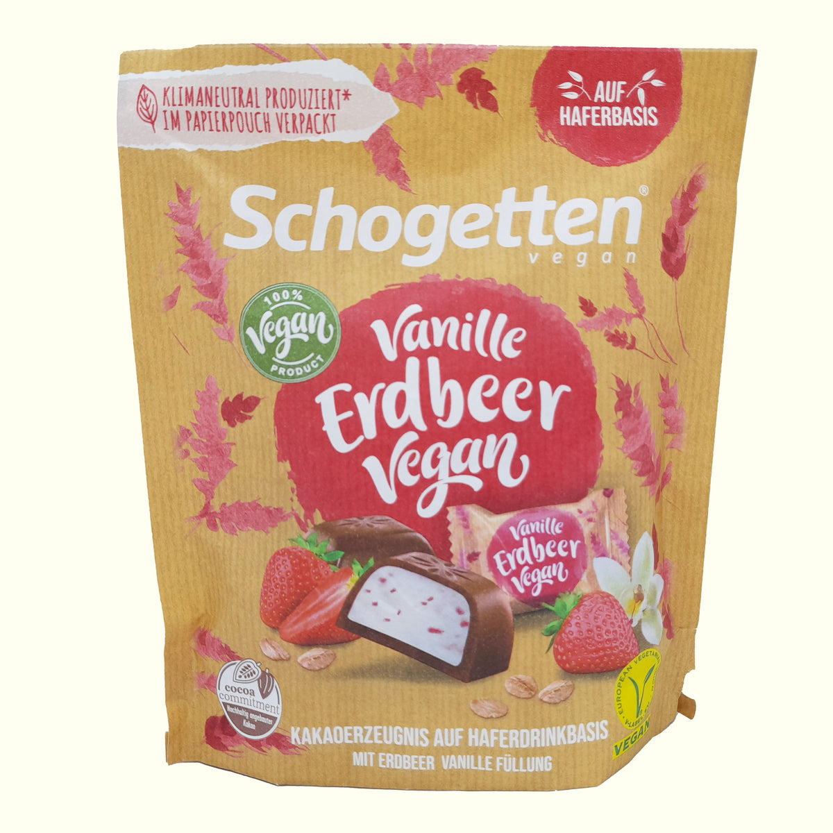 Schogetten Vegan Vanille Erdbeer 125g