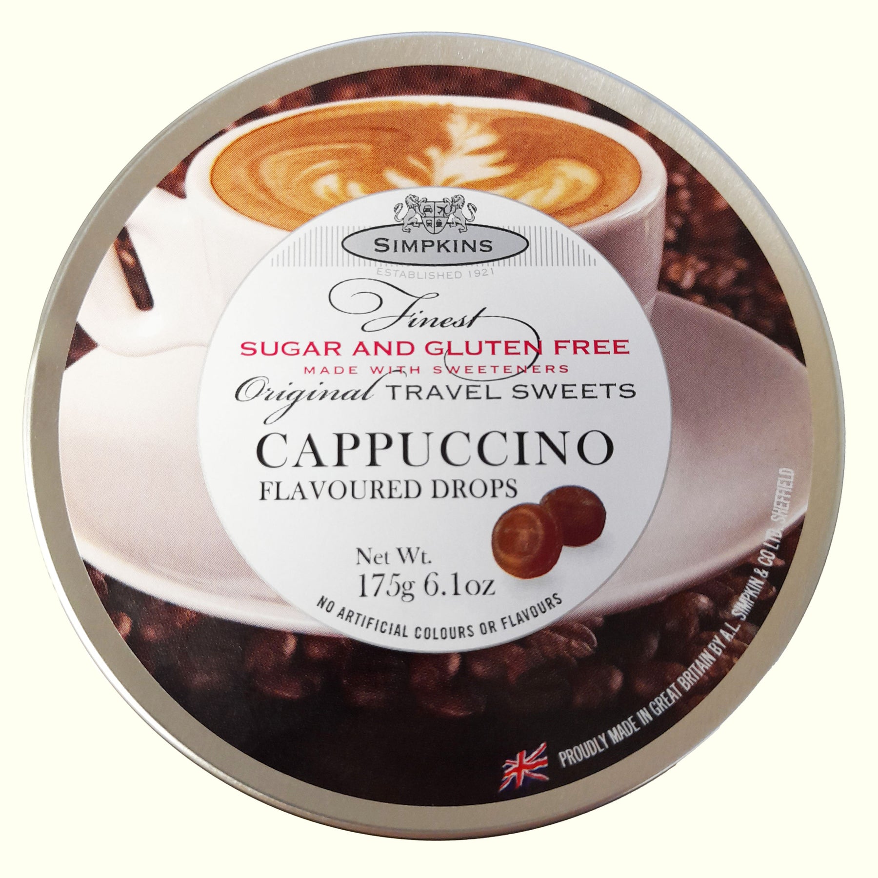 Simpkins Cappuccino Drops Zucker & Glutenfrei 175g