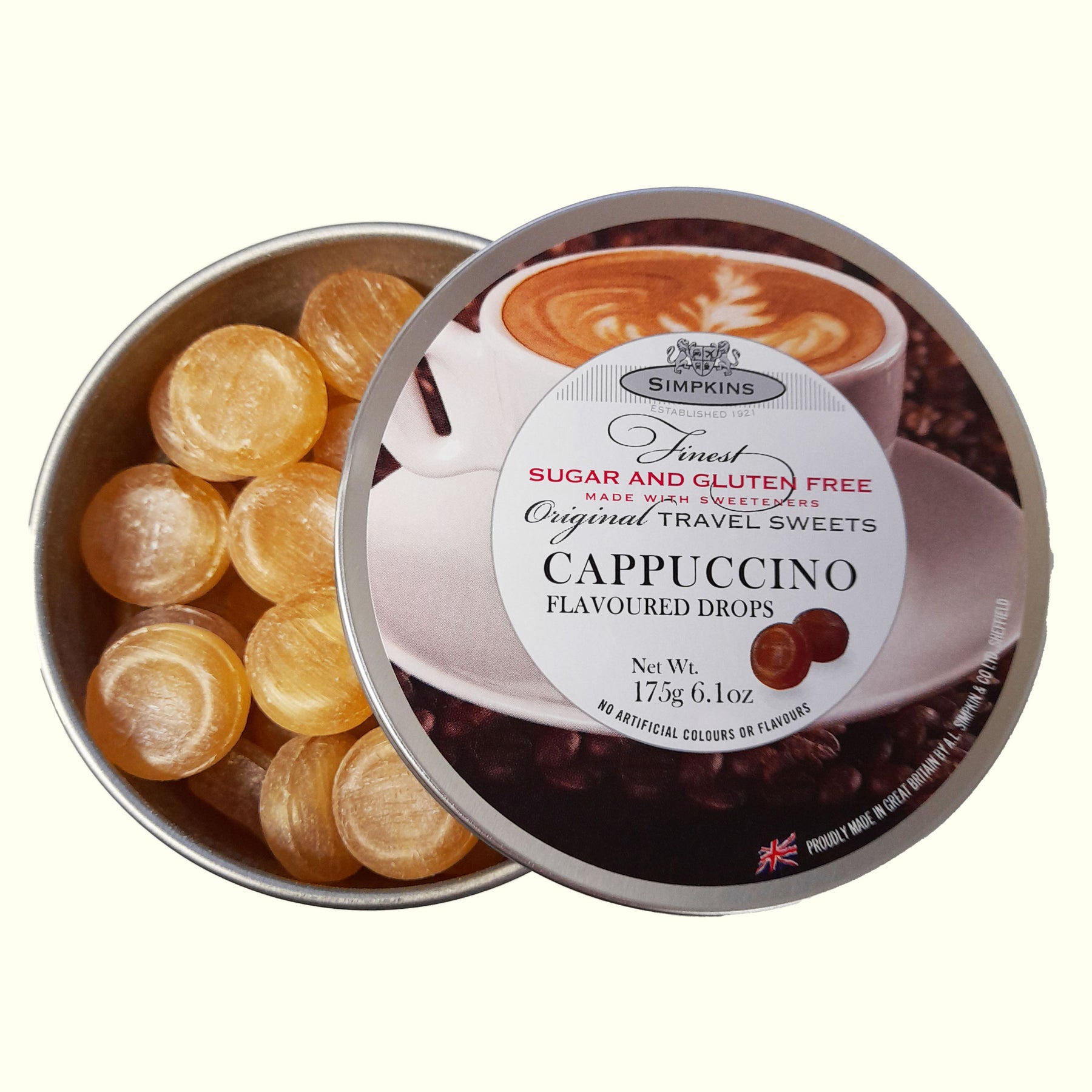 Simpkins Cappuccino Drops Zucker & Glutenfrei 175g