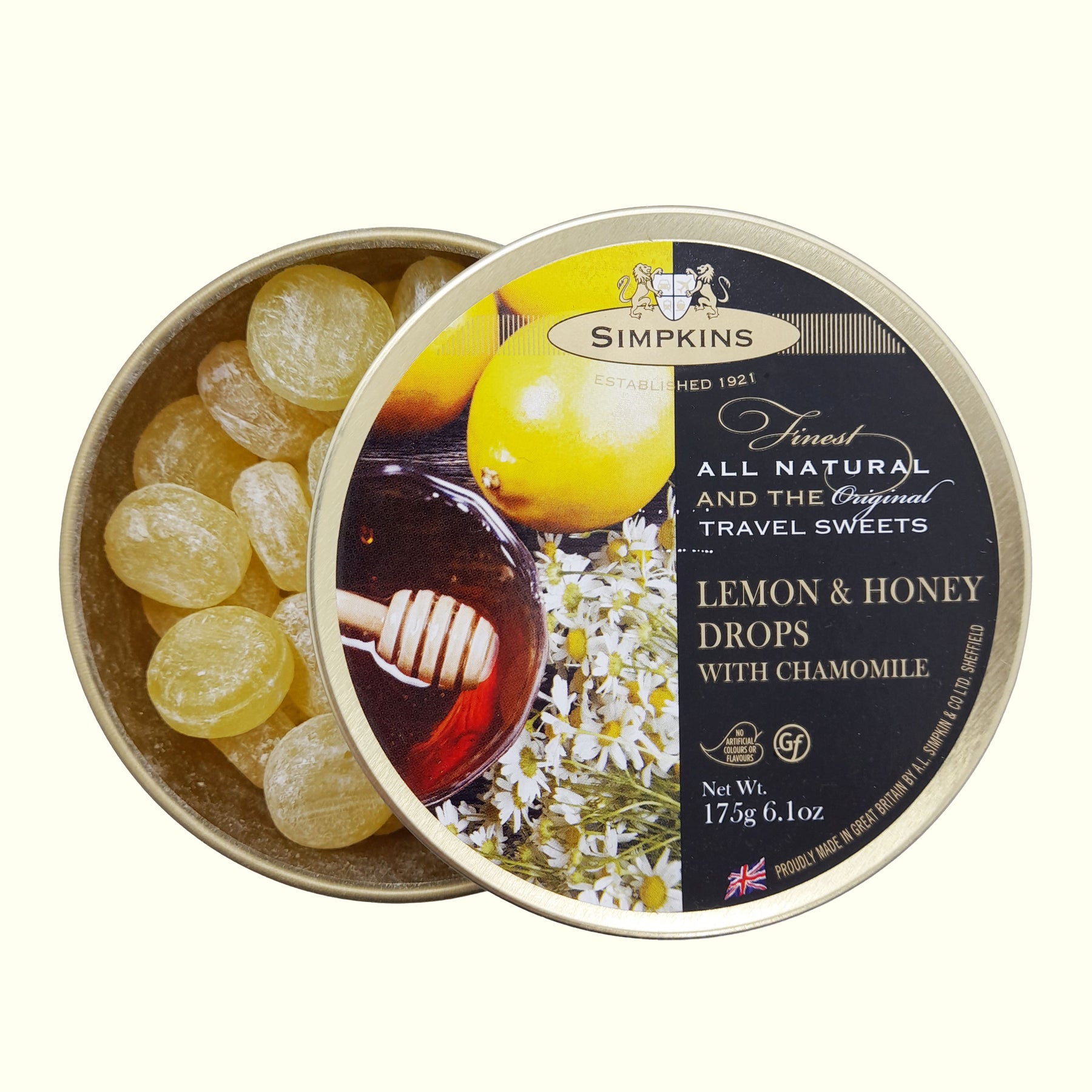 Simpkins Bonbons Zitrone, Honig und Kamille 175g