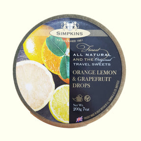 Simpkins Bonbons Orange, Zitronen und Grapefruit- Geschmack 200g