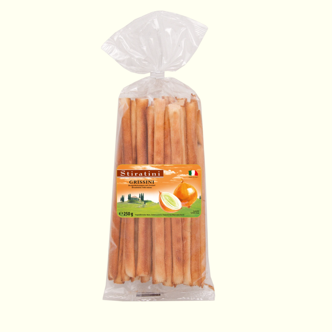 Stiratini Grissini Brotgebäckstangen mit Zwiebeln 250g