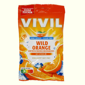 Vivil Wild Orange Erfrischungsbonbons zuckerfrei - 120g