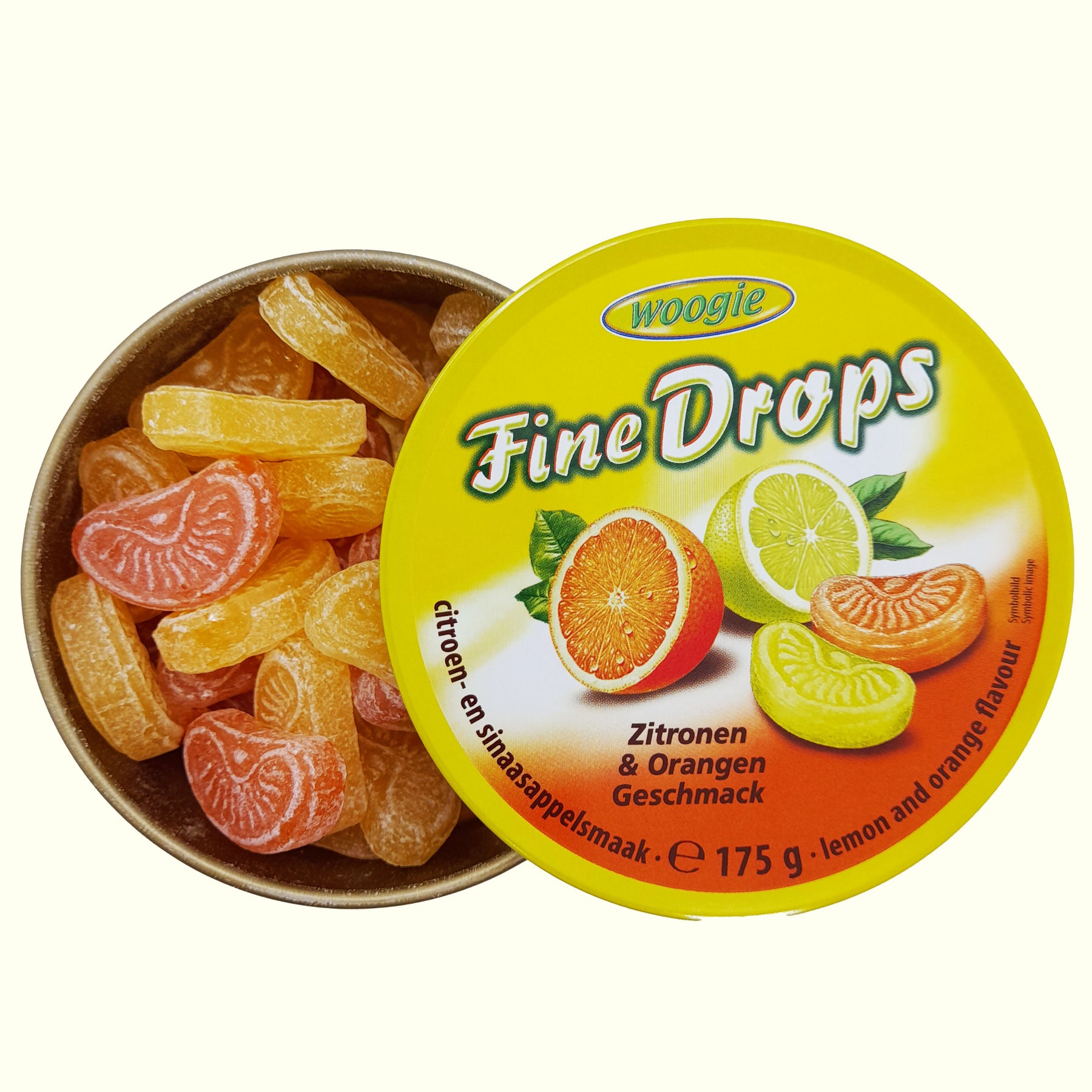 Woogie Fine Drops Zitronen & Orangen Geschmack 175g