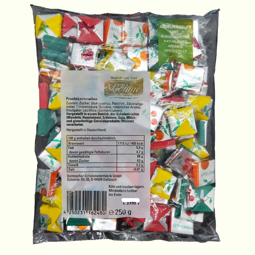 Böhme Fruchtkaramellen weiche Kaubonbons Klassiker 250g - 97 Stück