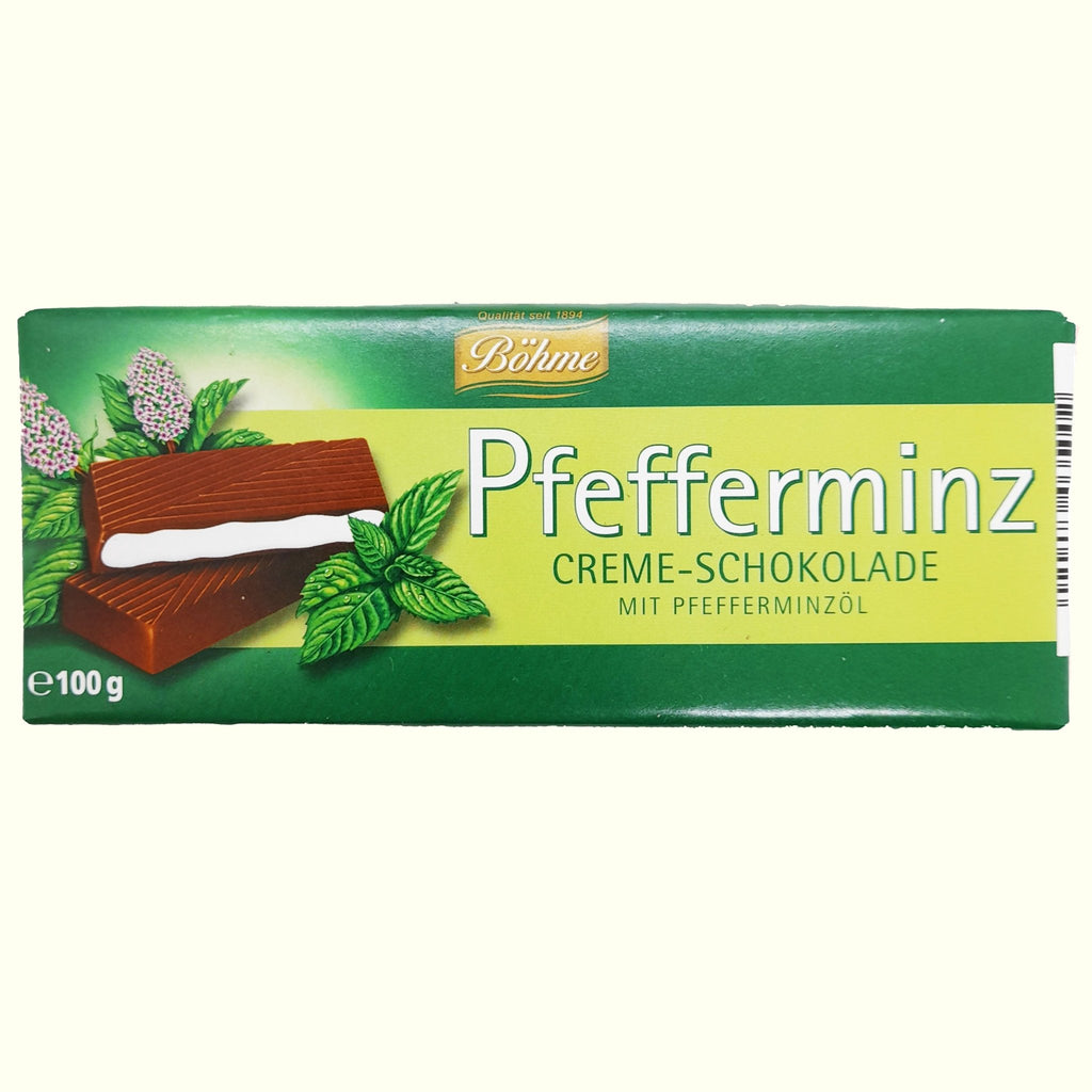 Böhme Pfefferminz Creme- Schokolade mit Minzöl 100g