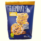 Elephant Squeezed Pretzels Black & White Sesame 80g - TopCandy
