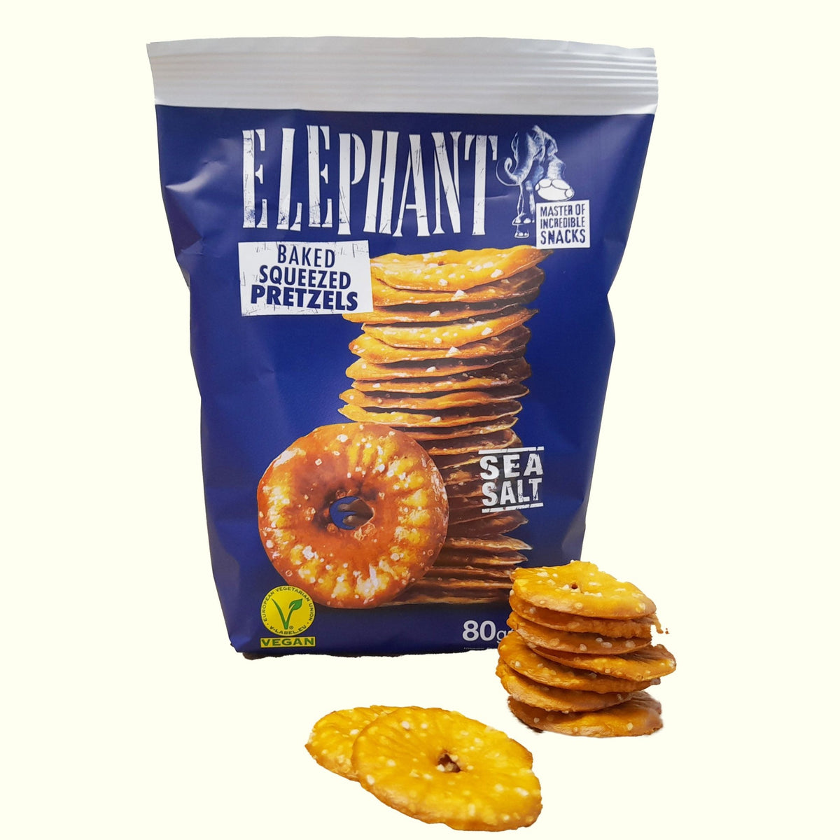 Elephant Squeezed Pretzels Sea Salt 80g - TopCandy
