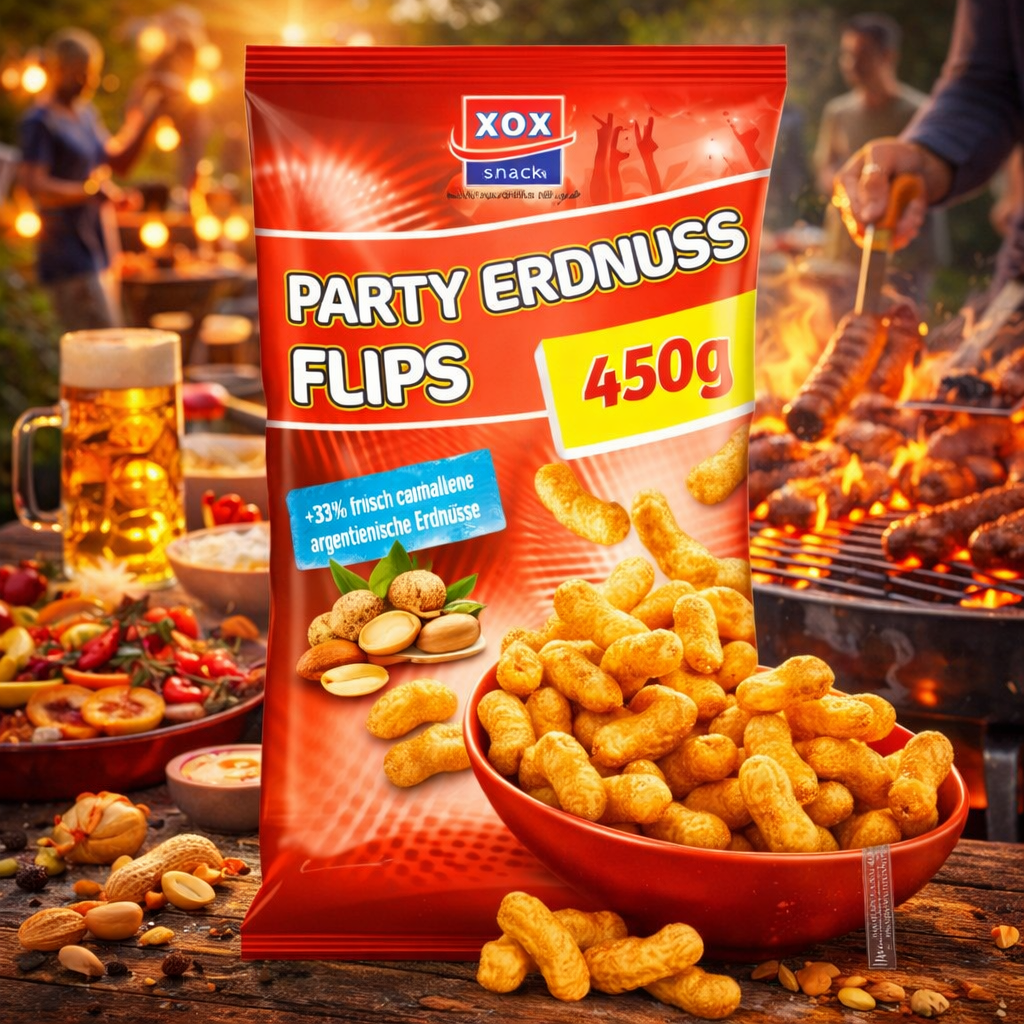 XOX Party Erdnuss Flips 450g