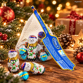 Schneemänner Milchschokolade mit Milchcremefüllung 85g | 10 Stück