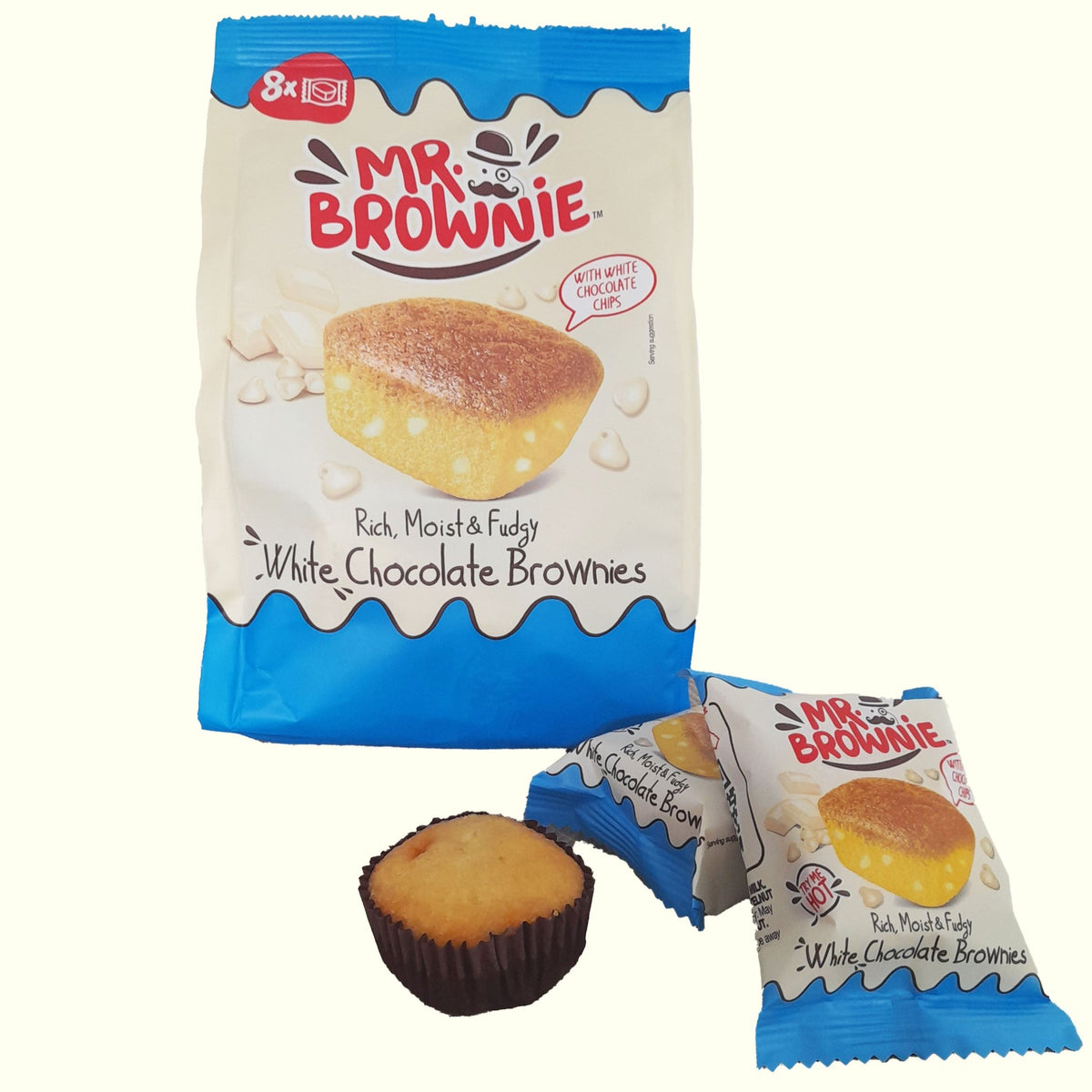 Mr. Brownie White Chocolate Brownies mit weißer Schokolade 200g - TopCandy