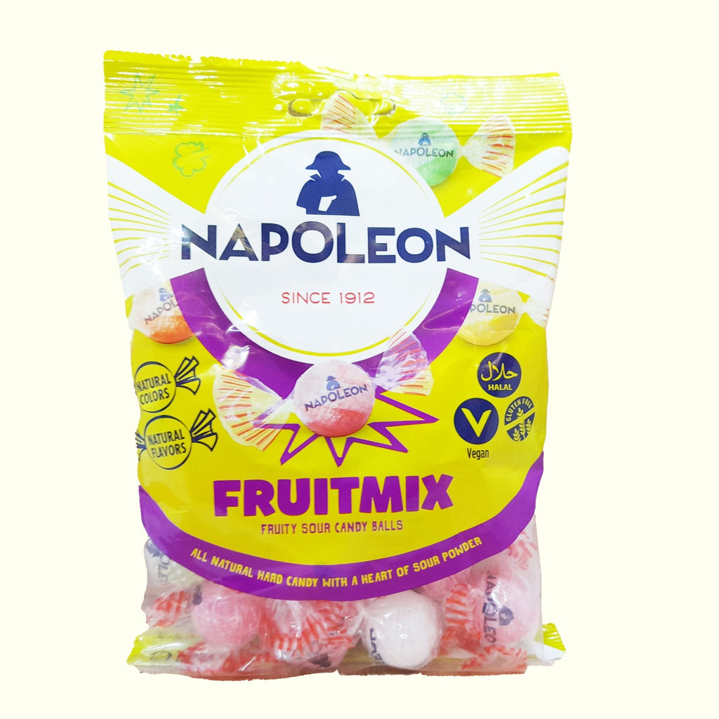 Napoleon Früchtemix Bonbons mit einer sauren Füllung - 130g | 19 Stück