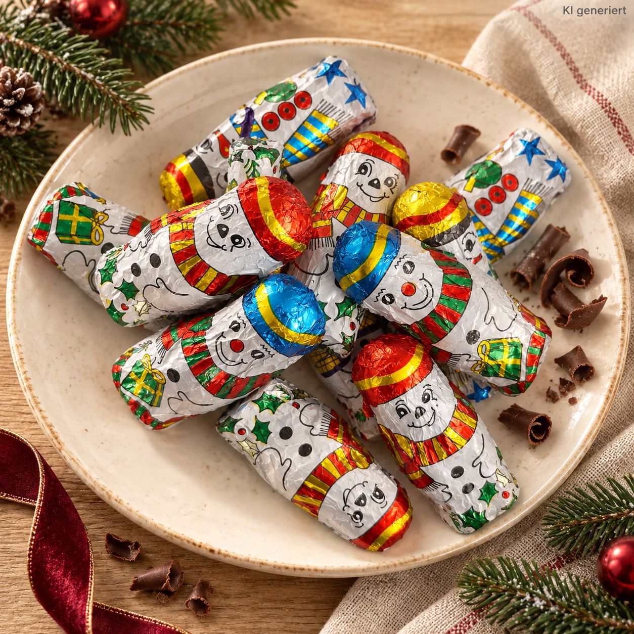 Schneemänner Milchschokolade mit Milchcremefüllung 85g | 10 Stück
